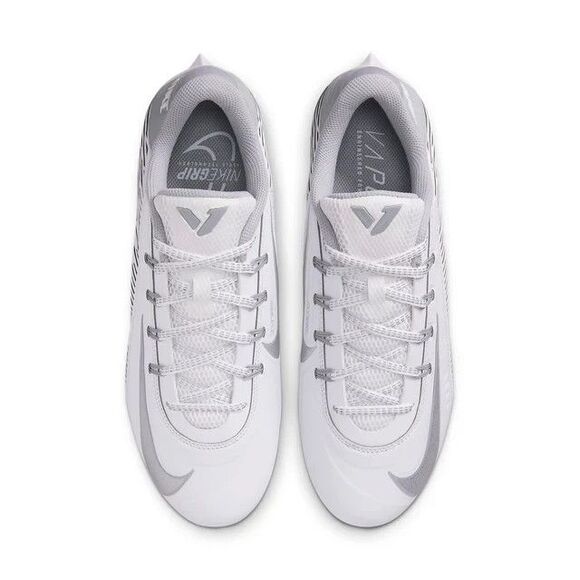Mens Size 12.5 Nike Vapor Edge 360 VC White Silver Football Cleats  DO6294-100 main image 4
